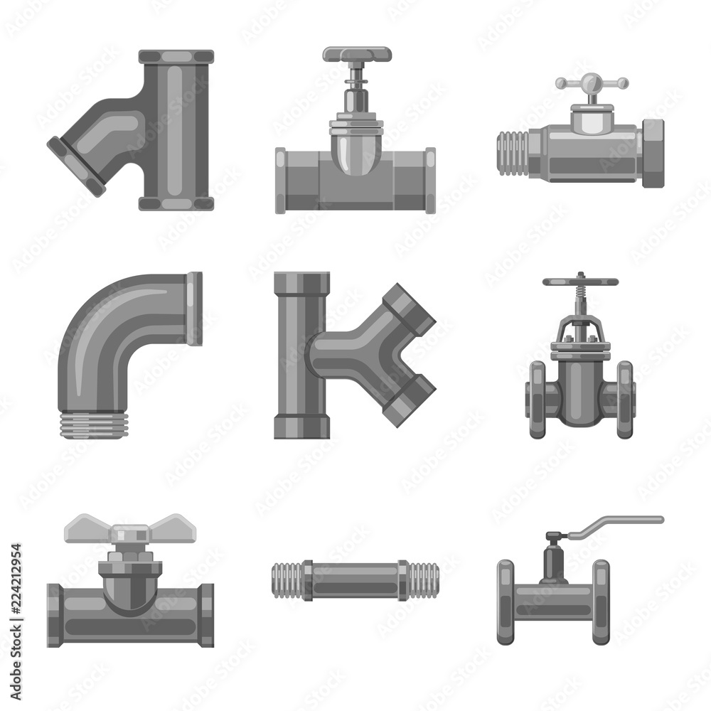 Vector illustration of pipe and tube logo. Set of pipe and pipeline vector icon for stock. Vector illustration of pipe and tube logo. Set of pipe and pipeline vector icon for stock.