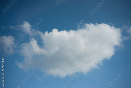 Blue sky with white clouds bright Sunny day