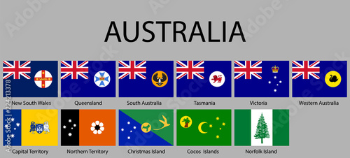all Flags states of Australia