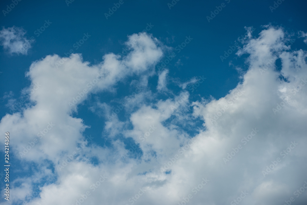 Blue sky with white clouds bright Sunny day Blue sky with white clouds bright Sunny day