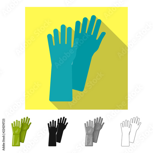 Vector design of cleaning and service icon. Collection of cleaning and household stock symbol for web.