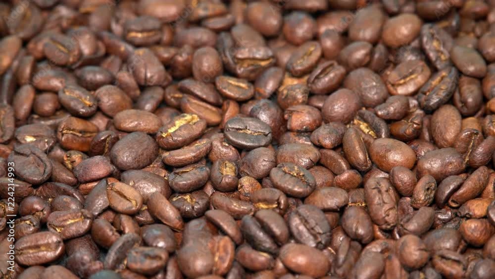 Coffee Beans Rotating Coffee Beans Rotating