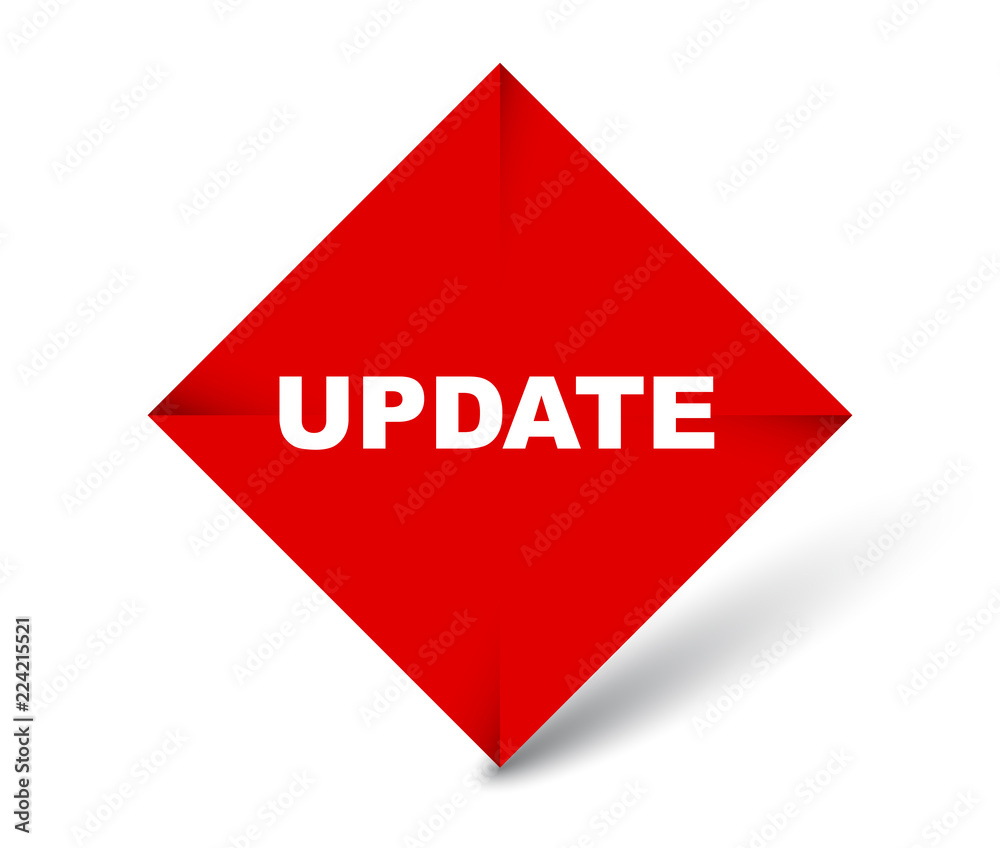 red vector banner update