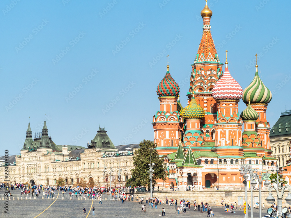 Red Square and Pokrovsky Cathedral in Moscow