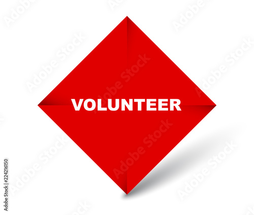 red vector banner volunteer