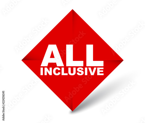 red vector banner all inclusive