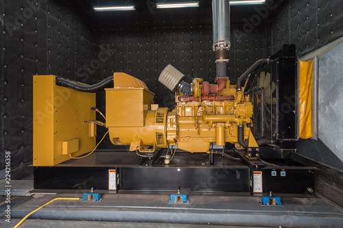 Obraz na płótnie Diesel generator for backup electric system.