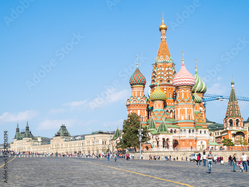Red Square and Saint Basil's Cathedral in Moscow
