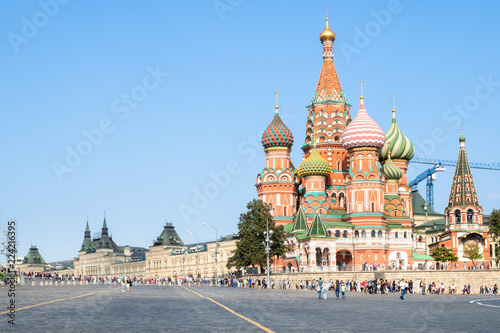 Red Square and Pokrovskiy Cathedral in Moscow city photo