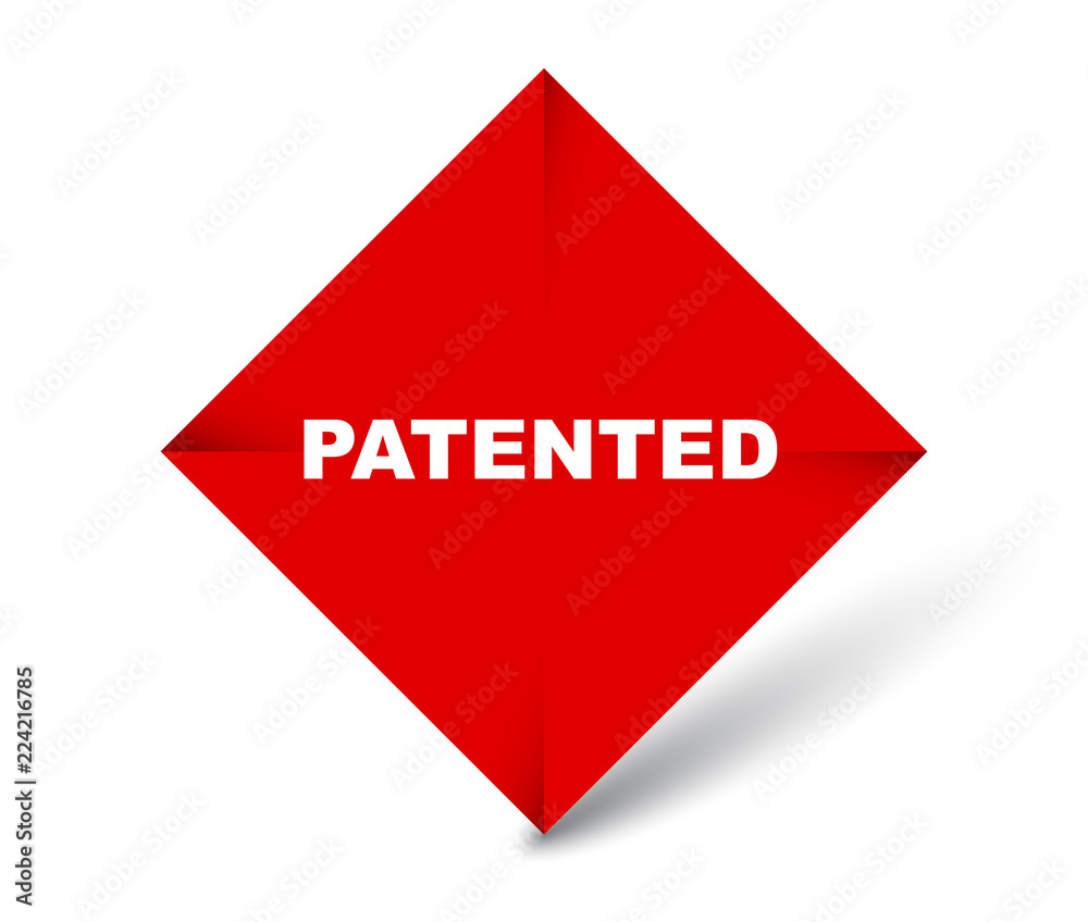 red vector banner patented red vector banner patented