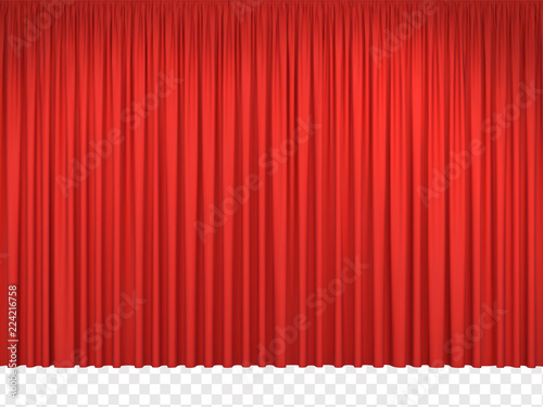 Red stage curtains