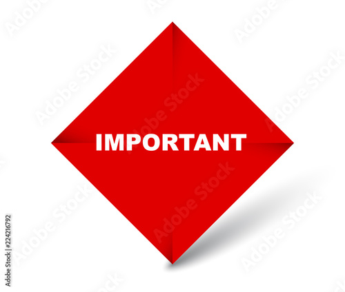 red vector banner important