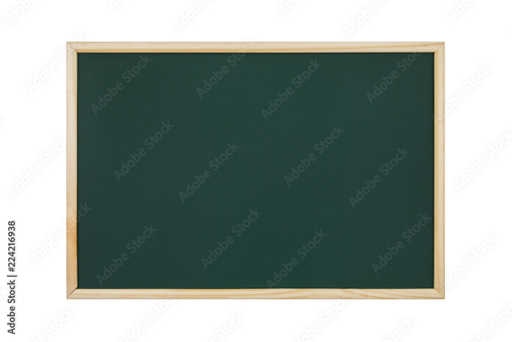 empty green chalkboard on white background empty green chalkboard on white background