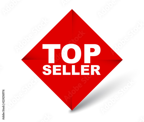 red vector banner top seller