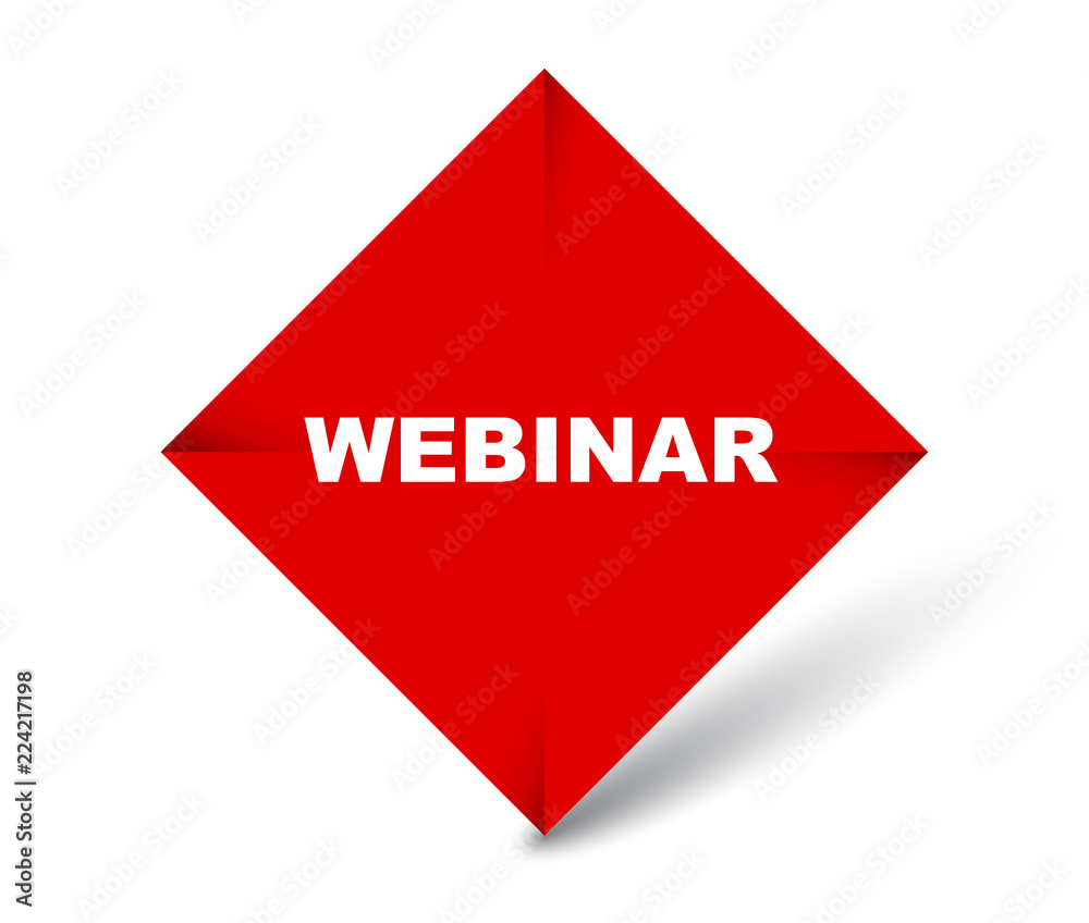 Obraz premium red vector banner webinar
