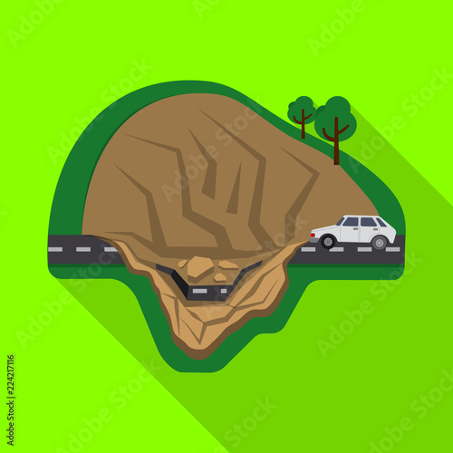 Vector illustration of natural and disaster sign. Set of natural and risk vector icon for stock.
