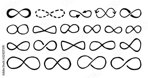 Doodle infinity symbols