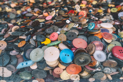 Close up of colorful buttons