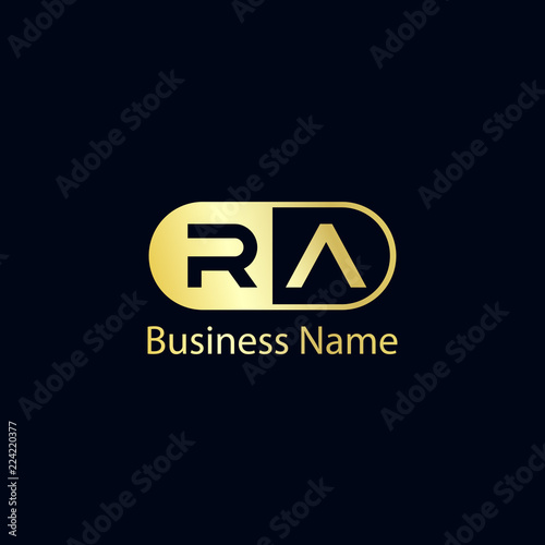 Initial Letter RA Logo Template Design