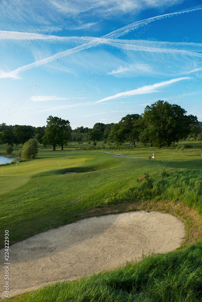 Golf course in Surrey, England, UK