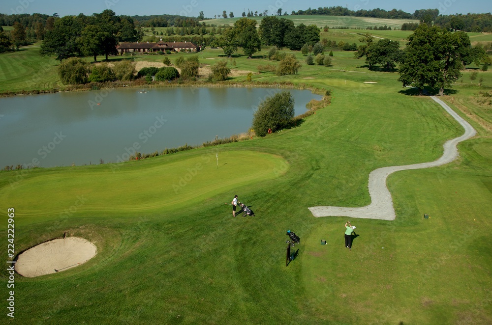 Golf course in Surrey, England, UK