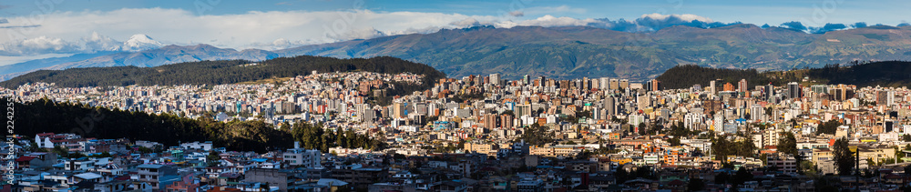 Panoramic view of Quito