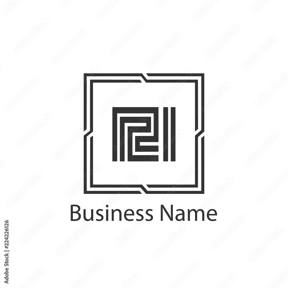 Initial Letter RI Logo Template Design