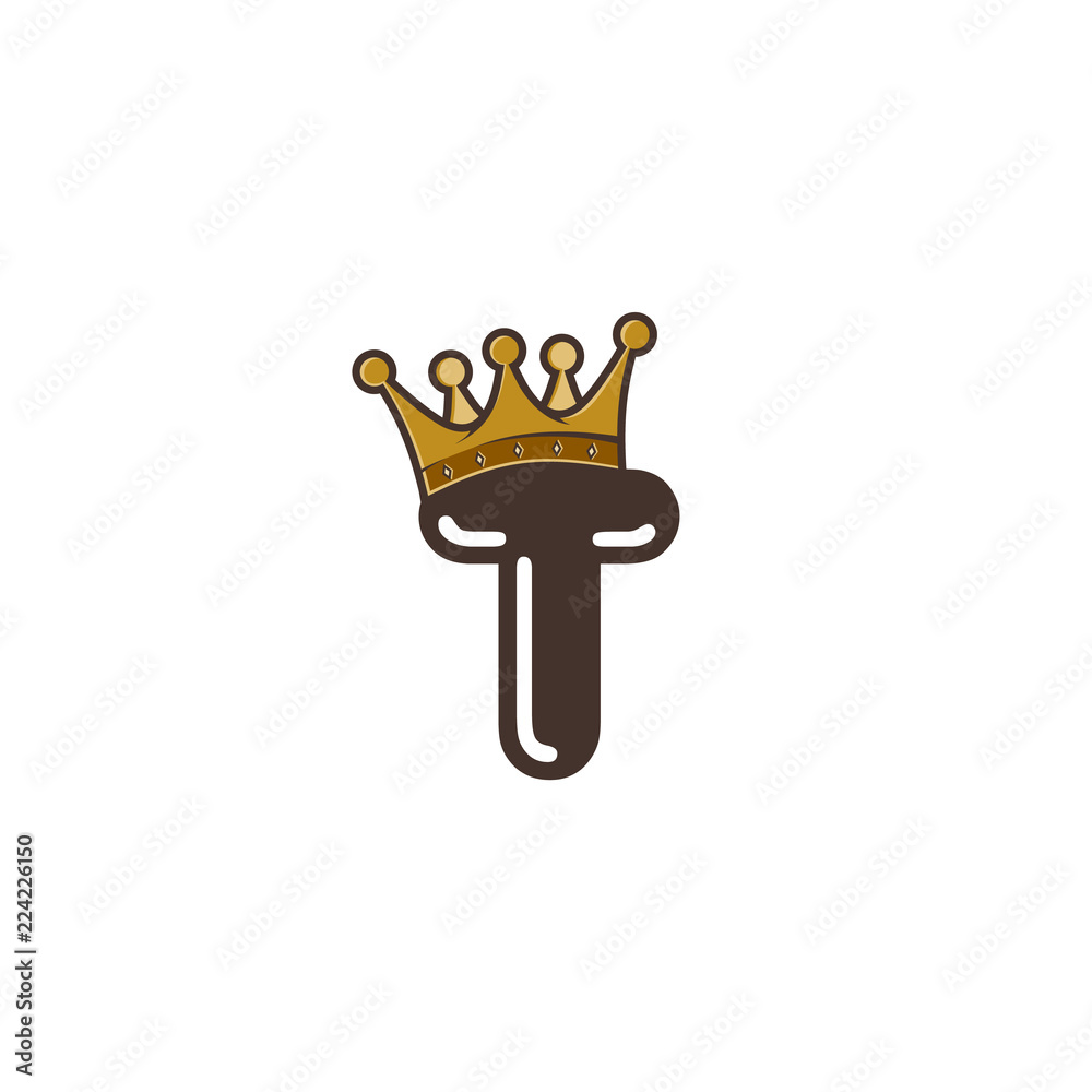 alphabet letter with crown king queen Stock Vector | Adobe Stock