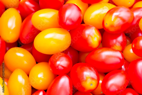 Background with fresh tomatos photo