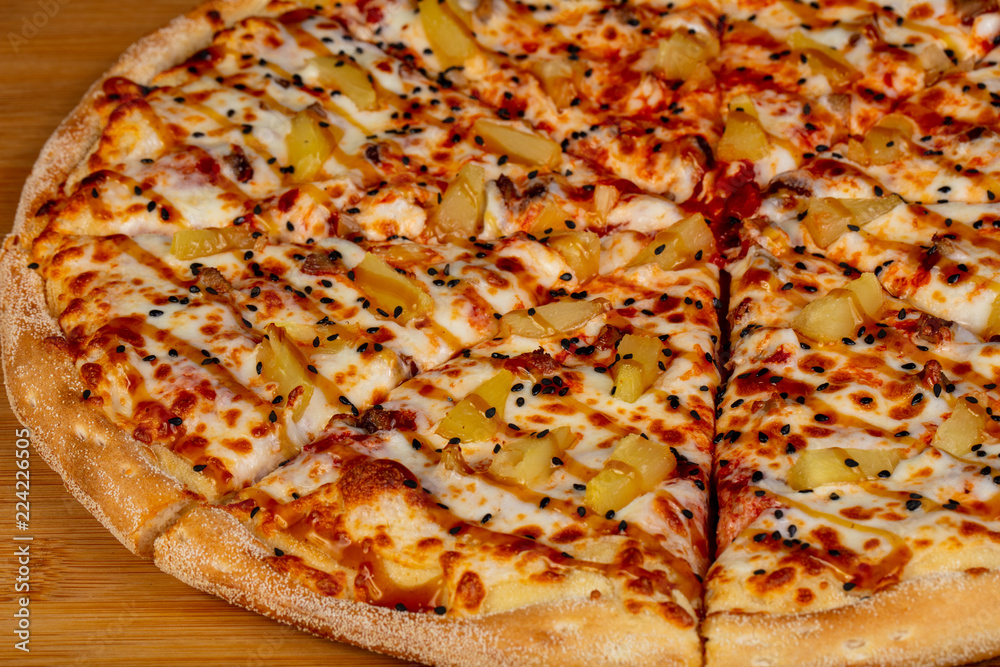 Pizza with pineapple Pizza with pineapple