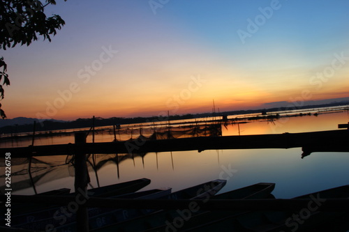 on the lake, view from the edge of the lake