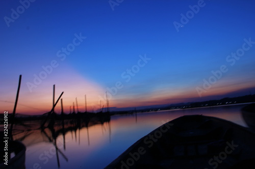 on the lake, view from the edge of the lake