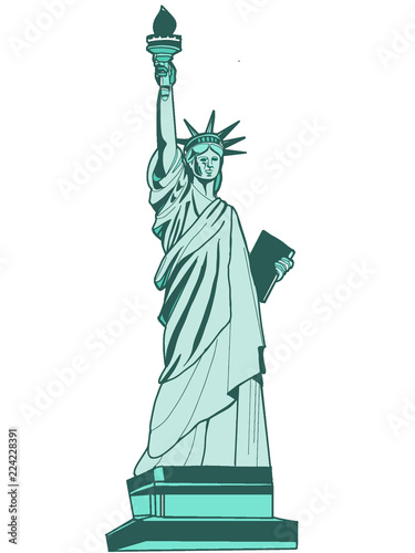 Canvas Print The Statue of Liberty illustration