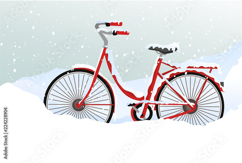 Winter transport issues. Hello winter background.
