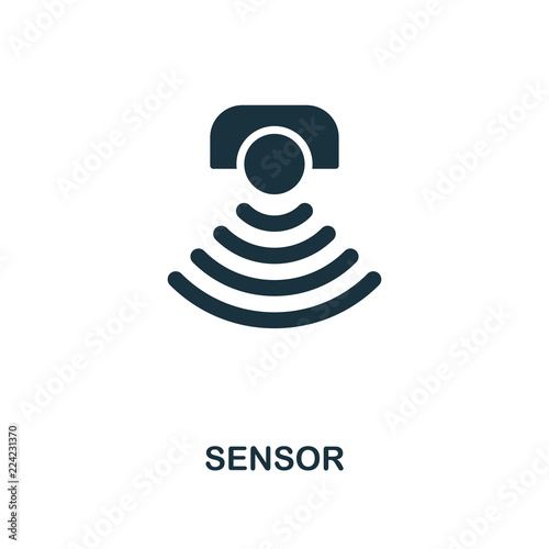 Sensor icon. Monochrome style design from machine learning icon collection. UI and UX. Pixel perfect sensor icon. For web design, apps, software, print usage. photo