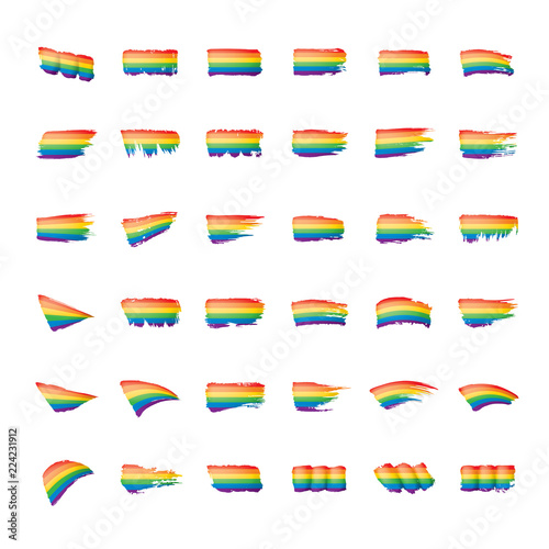 Free Download Grunge rainbow flag isolated on white background. - GFXLoad