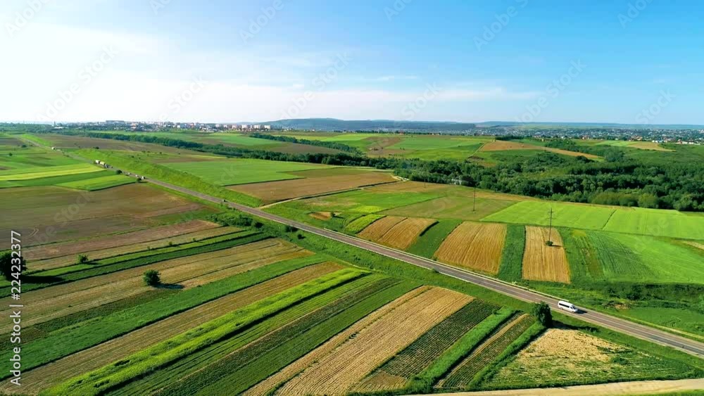 Ariel shots, beautiful landscape with sky and fields. shooting drone Ariel shots, beautiful landscape with sky and fields. shooting drone