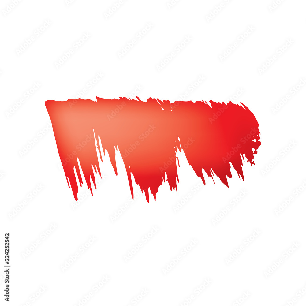Brush stroke of red paint on white background. Brush stroke of red paint on white background.
