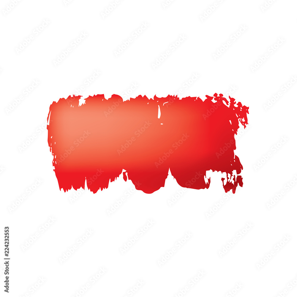 Brush stroke of red paint on white background. Brush stroke of red paint on white background.