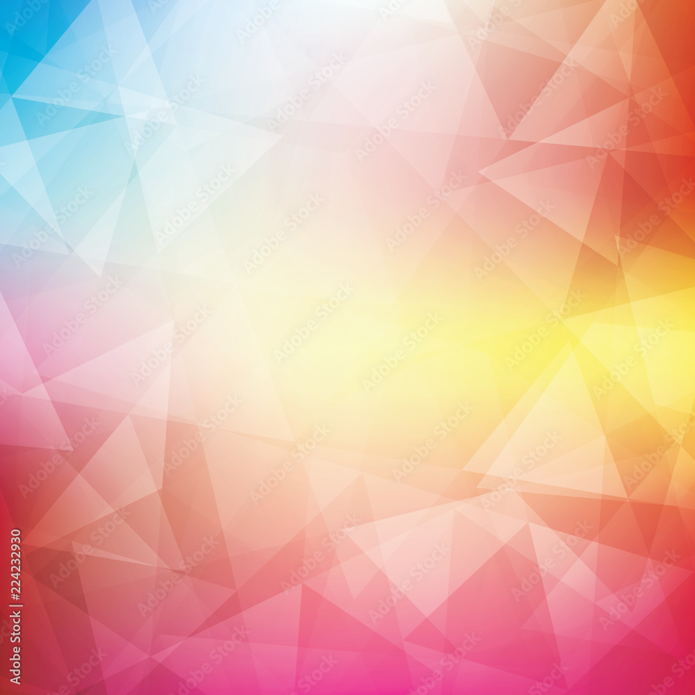 Obraz premium Color pattern textured by triangles. Colorful vector background. CMYK colors