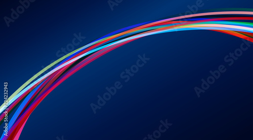 Color arc on a dark blue background. Vector