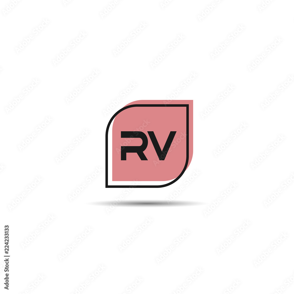Initial Letter RV Logo Template Design Initial Letter RV Logo Template Design