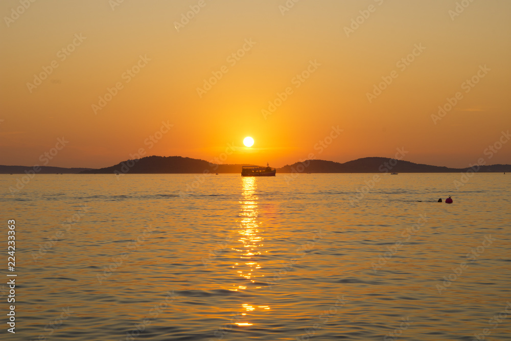 Sunset on sea Sunset on sea