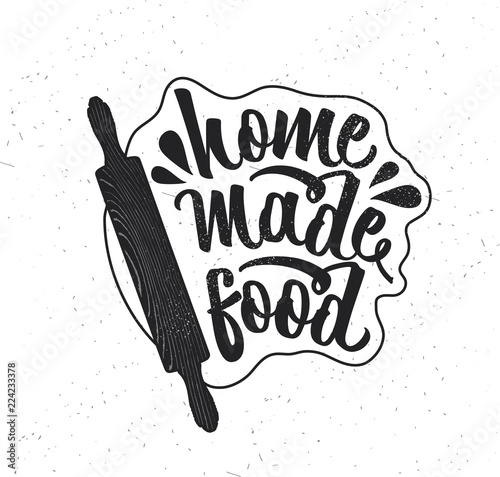 Hand drawn typography poster. Inspirational vector typography. Homemade Food. . Vector calligraphy