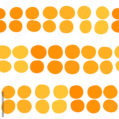 Abstract geometric seamless pattern with orange spots