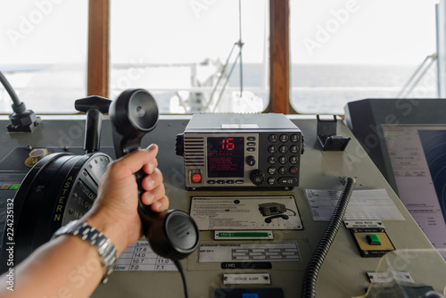 Navigational control panel and vhf radio photo