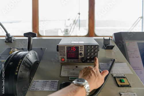 Navigational control panel and vhf radio photo
