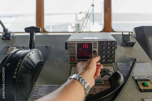 Navigational control panel and vhf radio photo