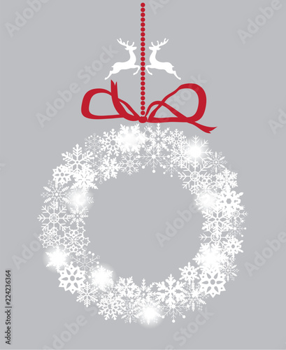 Vector Snowflake Wreath