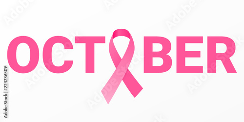 Breast Cancer Awareness Month vector icon illustration